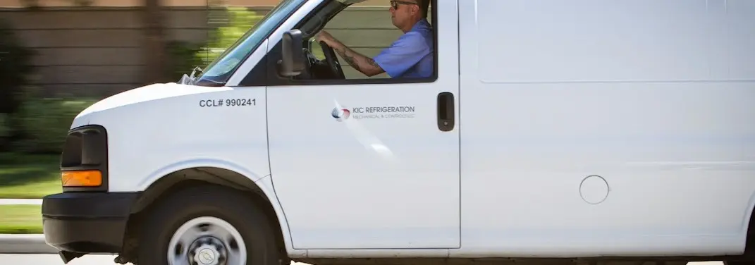 KIC Refrigeration service vehicle serving Lancaster area