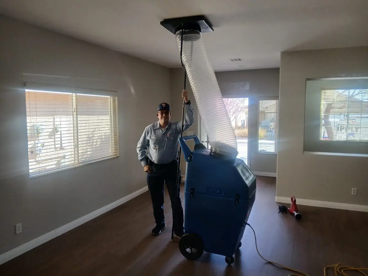 Professional Dryer Vent Cleaning work inside a Lancaster home